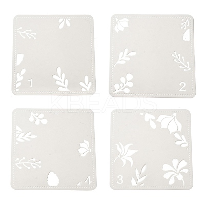 4Pcs 4 Styles PET Out Drawing Painting Stencils DIY-XCP0003-06-1