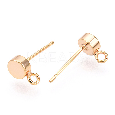 Brass Stud Earring Findings KK-WH0065-09B-G-1