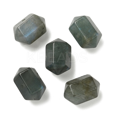 Natural Mixed Gemstone Double Terminal Pointed Faceted Chunk Bullet Beads G-C252-04-1