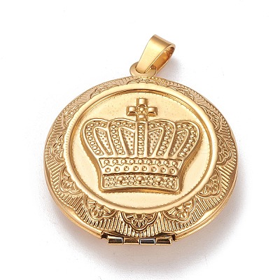 304 Stainless Steel Locket Pendants STAS-K197-13G-1