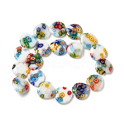 Handmade Millefiori Glass Beads Strands LK145-1