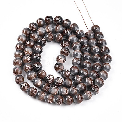 Baking Paint Glass Beads Strands DGLA-N008-10mm-09-1