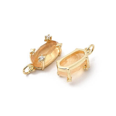 Faceted Natural Citrine Pendants KK-Z137-14G-02-1