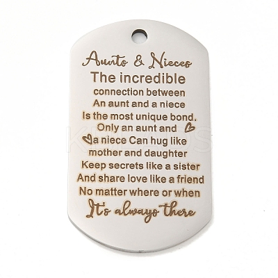 Non-Tarnish 201 Stainless Steel Pendants STAS-L079-18P-1