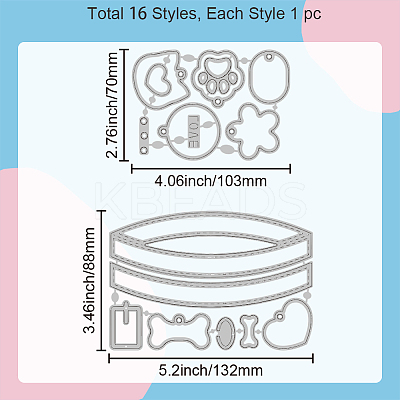 Pet Collar Carbon Steel Cutting Dies Stencils DIY-WH0309-1755-1