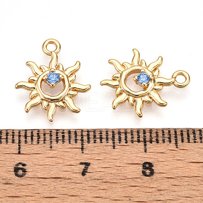 Brass Micro Pave Cubic Zirconia Charms KK-N261-100G-1