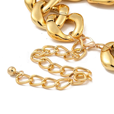 Chunky CCB Plastic Curb/Cable Chain Necklaces for Women NJEW-K261-01B-G-1-1
