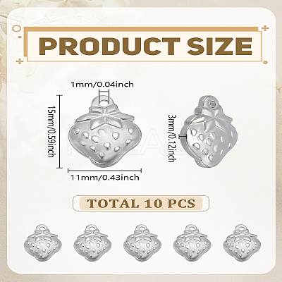 10Pcs 201 Stainless Steel Charms STAS-LP0002-97-1