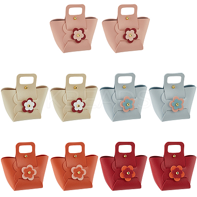 10 Sets 5 Colors PU Leather Handbag Kits PURS-CL0001-03-1