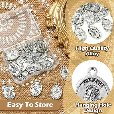 20Pcs 4 Style Tibetan Style Alloy Pendants TIBEP-CJ0001-20-1