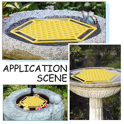 ABS Plastic Floating Bee Island AJEW-WH0248-803-1