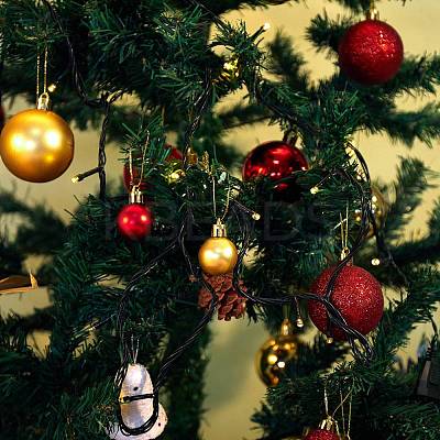 3 Boxes 3 Style Christmas Ball Plastic Ornaments AJEW-SZ0001-86-1