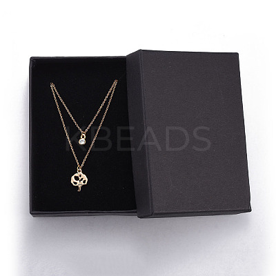 Brass Tiered Necklaces NJEW-JN02384-02-1