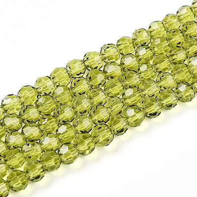 Baking Paint Transparent Glass Beads Strands LS-DGLA-A035-T4mm-D11-1