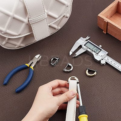 8Pcs 4 Colors Zinc Alloy D Clasps FIND-PH0002-92-1