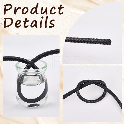 5M Braided Round PU Leather Jewelry Cord OCOR-GF0004-96B-01-1