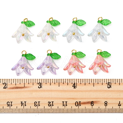 50Pcs Transparent Acrylic Pendants PALLOY-FS00038-03-1