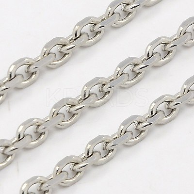 Tarnish Resistant 3.28 Feet 304 Stainless Steel Cable Chains X-CHS-K002-04-3mm-1