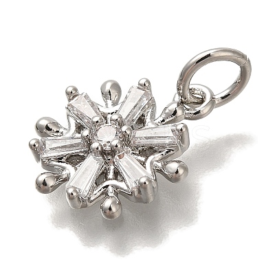 Rack Plating Brass Micro Pave Cubic Zirconia Charms KK-I720-37P-1