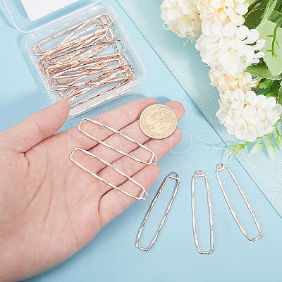 20Pcs Alloy Open Back Bezel Big Pendants FIND-CA0008-87RG-1