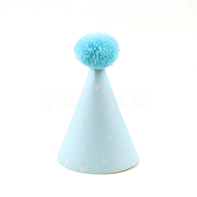 Paper Pompon Party Hats AJEW-WH0223-07A-1