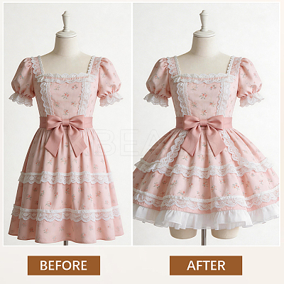 Polyester & Steel 2 Hoops Petticoat DIY-WH20032-152A-1