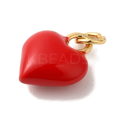 Brass Enamel Charms X-KK-U027-13-04G-1