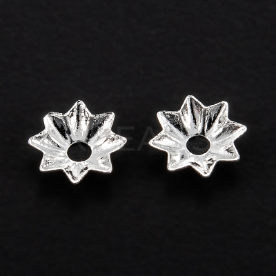 Multi-Petal Brass Bead Caps KK-D063-17S-1