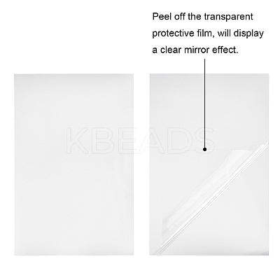 PET Plastic Mirror Wall Stickers AJEW-PH0002-36-1