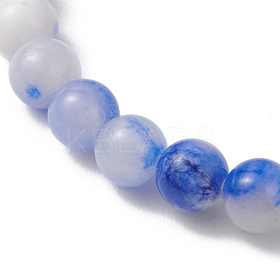 Natural Dyed Persian Jade Gemstone Beads Stretch Bracelets for Women BJEW-JB13267-1