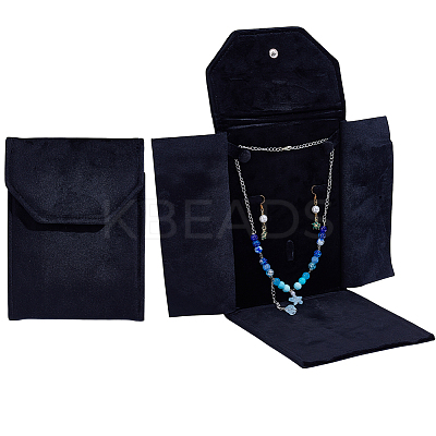 Velvet Jewelry Storage Bags with Flip Lid AJEW-WH0609-435A-1