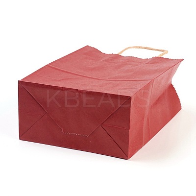Pure Color Kraft Paper Bags AJEW-G019-09A-1