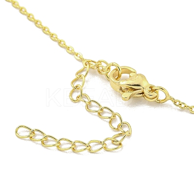 Brass Micro Pave Clear Cubic Zirconia Pendant Necklaces NJEW-Z032-01D-1