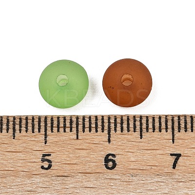 Frosted Opaque Acrylic Beads OACR-A040-09-1