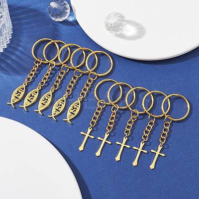 Brass & Tibetan Style Alloy Keychain KEYC-JKC00555-02-1