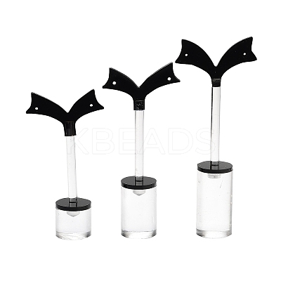 3Pcs 3 Sizes Organic Glass Bracelet Earring Riser Stands EDIS-Q044-01-1