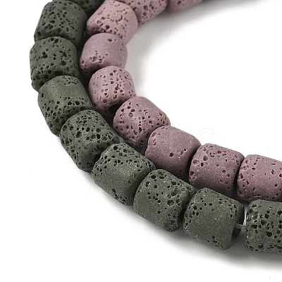 Handmade Porcelain Imitation Lava Rock Beads Strands PORC-P032-08M-1