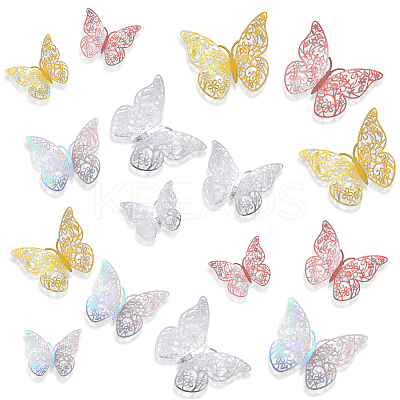 8 Sets 4 Colors PET Mirror Wall Stickers DIY-CP0009-15B-1