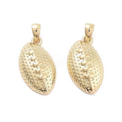 Rugby Rack Plating Brass Pendants KK-G512-17G-1