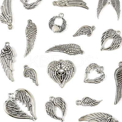 48Pcs 12 Styles Tibetan Style Alloy Pendants FIND-FS0004-86-1