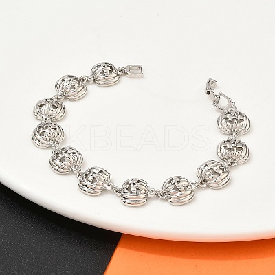 Halloween Brass Link Bracelets for Women BJEW-B149-02P-1