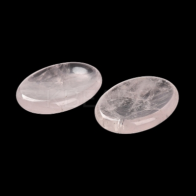 Natural Rose Quartz Oval Worry Stone G-R487-01C-1