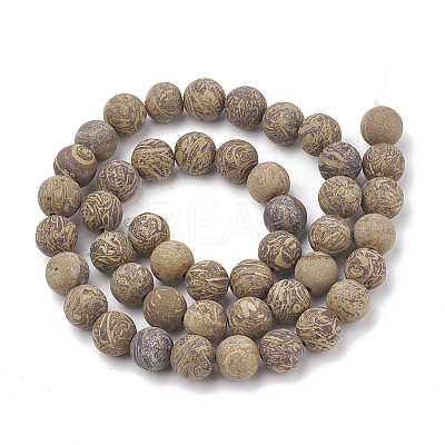 Natural Elephant Skin Jasper/Miriam Stone/Calligraphy Stone Beads Strands G-T106-124-1