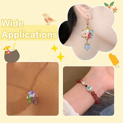 100Pcs 6 Colors Electroplate Two Tone Transparent Resin Beads RESI-CJ0005-28-1