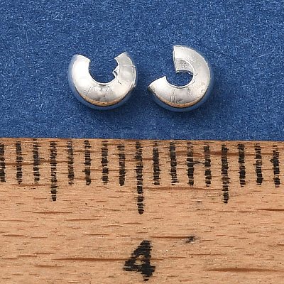 Brass Crimp Bead Cover KK-K383-07C-S-1