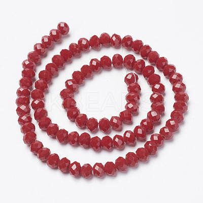 Opaque Solid Color Glass Beads Strands X1-EGLA-A034-P4mm-D02-1