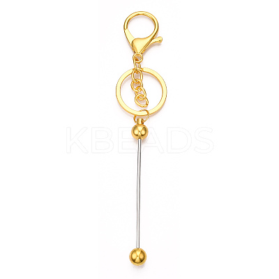 Alloy Bar Beadable Keychain for Jewelry Making DIY Crafts KEYC-A011-01G-1