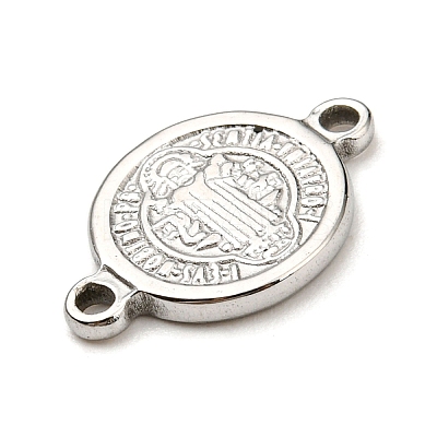 Tarnish Resistant Religion 304 Stainless Steel Connector Charms STAS-L270-09P-1
