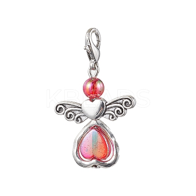 7Pcs 7 Colors Angel Acrylic Pendant Decorations X1-HJEW-JM01736-01-1