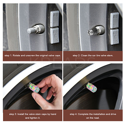 Aluminium Alloy Hexagon Head Tire Valve Caps AJEW-WH0329-19-1